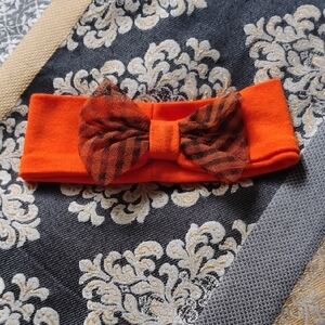 "FREE" Vibrant Orange Bow Hairband for Kids